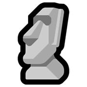 Emoji 🗿 Moai su Microsoft Windows 10 May 2019 Update.