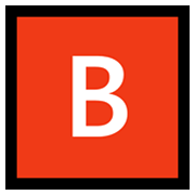 🅱️ Emoji Botão B (tipo Sanguíneo) na Microsoft Windows 10 May 2019 Update.