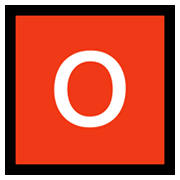 🅾️ Emoji Großbuchstabe O in rotem Quadrat Microsoft Windows 10 May 2019 Update.