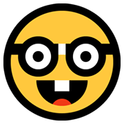 🤓 Emoji Cara De Empollón en Microsoft Windows 10 May 2019 Update.