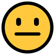 😐 Emoji neutrales Gesicht Microsoft Windows 10 May 2019 Update.