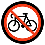 Emoji 🚳 Segnale Di Divieto Di Transito Delle Biciclette su Microsoft Windows 10 May 2019 Update.