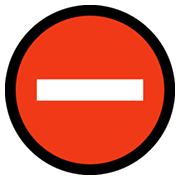 Emoji ⛔ Segnale Di Divieto Di Accesso su Microsoft Windows 10 May 2019 Update.