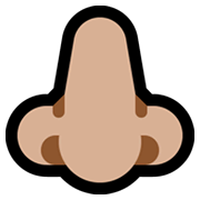 Emoji 👃🏼 Naso: Carnagione Abbastanza Chiara su Microsoft Windows 10 May 2019 Update.