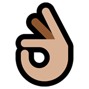 👌🏼 Emoji OK-Zeichen: mittelhelle Hautfarbe Microsoft Windows 10 May 2019 Update.