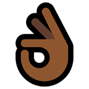 👌🏾 Emoji OK-Zeichen: mitteldunkle Hautfarbe Microsoft Windows 10 May 2019 Update.