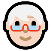 🧓🏻 Emoji älterer Erwachsener: helle Hautfarbe Microsoft Windows 10 May 2019 Update.