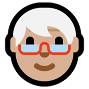 Emoji 🧓🏼 Adulto Anziano: Carnagione Abbastanza Chiara su Microsoft Windows 10 May 2019 Update.