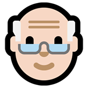 👴🏻 Emoji älterer Mann: helle Hautfarbe Microsoft Windows 10 May 2019 Update.
