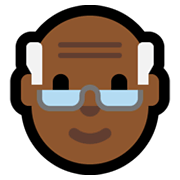 👴🏾 Emoji älterer Mann: mitteldunkle Hautfarbe Microsoft Windows 10 May 2019 Update.