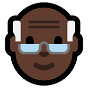 👴🏿 Emoji älterer Mann: dunkle Hautfarbe Microsoft Windows 10 May 2019 Update.
