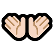 Emoji 👐🏻 Mani Aperte: Carnagione Chiara su Microsoft Windows 10 May 2019 Update.