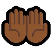 🤲🏾 Emoji Handflächen nach oben: mitteldunkle Hautfarbe Microsoft Windows 10 May 2019 Update.