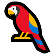 Emoji 🦜 Pappagallo su Microsoft Windows 10 May 2019 Update.