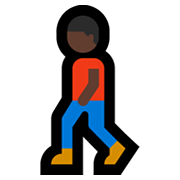 🚶🏿 Emoji Fußgänger(in): dunkle Hautfarbe Microsoft Windows 10 May 2019 Update.