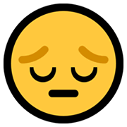 😔 Emoji Cara Desanimada en Microsoft Windows 10 May 2019 Update.