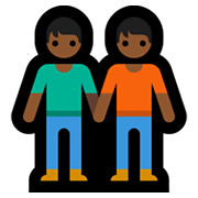 🧑🏾‍🤝‍🧑🏾 Emoji Dos Personas Dándose La Mano: Tono De Piel Oscuro Medio en Microsoft Windows 10 May 2019 Update.