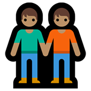 🧑🏽‍🤝‍🧑🏽 Emoji sich an den Händen haltende Personen: mittlere Hautfarbe Microsoft Windows 10 May 2019 Update.