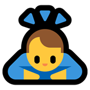Emoji 🙇 Persona Che Fa Un Inchino Profondo su Microsoft Windows 10 May 2019 Update.
