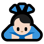 Emoji 🙇🏻 Persona Che Fa Un Inchino Profondo: Carnagione Chiara su Microsoft Windows 10 May 2019 Update.