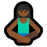 🧘🏾 Emoji Persona En Posición De Loto: Tono De Piel Oscuro Medio en Microsoft Windows 10 May 2019 Update.