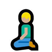 🧎🏼 Emoji Persona De Rodillas: Tono De Piel Claro Medio en Microsoft Windows 10 May 2019 Update.
