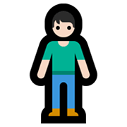 🧍🏻 Emoji Persona De Pie: Tono De Piel Claro en Microsoft Windows 10 May 2019 Update.