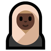 🧕🏿 Emoji Frau mit Kopftuch: dunkle Hautfarbe Microsoft Windows 10 May 2019 Update.