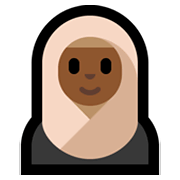 🧕🏾 Emoji Mujer Con Hiyab: Tono De Piel Oscuro Medio en Microsoft Windows 10 May 2019 Update.