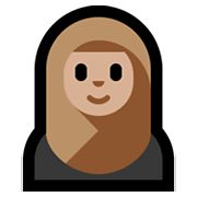 🧕🏼 Emoji Frau mit Kopftuch: mittelhelle Hautfarbe Microsoft Windows 10 May 2019 Update.