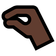 🤏🏿 Emoji Wenig-Geste: dunkle Hautfarbe Microsoft Windows 10 May 2019 Update.