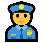 Emoji 👮 Agente Di Polizia su Microsoft Windows 10 May 2019 Update.