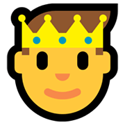 Émoji 🤴 Prince sur Microsoft Windows 10 May 2019 Update.