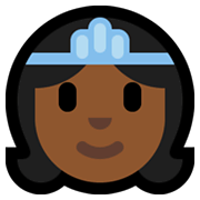 Emoji 👸🏾 Principessa: Carnagione Abbastanza Scura su Microsoft Windows 10 May 2019 Update.
