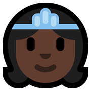 👸🏿 Emoji Prinzessin: dunkle Hautfarbe Microsoft Windows 10 May 2019 Update.