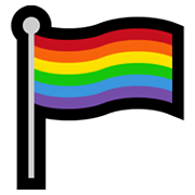 Emoji 🏳️‍🌈 Bandiera Arcobaleno su Microsoft Windows 10 May 2019 Update.