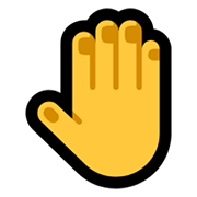 🤚 Emoji Dorso Da Mão Levantado na Microsoft Windows 10 May 2019 Update.