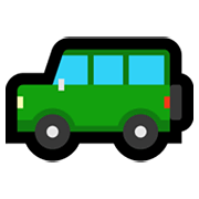 Emoji 🚙 SUV su Microsoft Windows 10 May 2019 Update.
