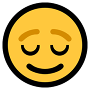 😌 Emoji Rosto Aliviado na Microsoft Windows 10 May 2019 Update.
