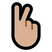 Emoji 🖔🏼 Gesto di vittoria con la mano girata: Carnagione Abbastanza Chiara su Microsoft Windows 10 May 2019 Update.