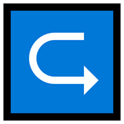 Émoji ↪️ Flèche Courbe Droite sur Microsoft Windows 10 May 2019 Update.