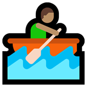 🚣🏽 Emoji Person im Ruderboot: mittlere Hautfarbe Microsoft Windows 10 May 2019 Update.