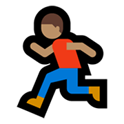 Emoji 🏃🏽 Persona Che Corre: Carnagione Olivastra su Microsoft Windows 10 May 2019 Update.