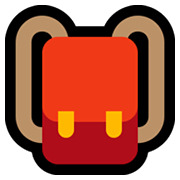 Emoji 🎒 Zaino su Microsoft Windows 10 May 2019 Update.