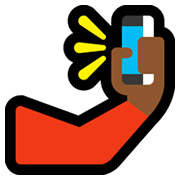 Emoji 🤳🏾 Selfie: Carnagione Abbastanza Scura su Microsoft Windows 10 May 2019 Update.