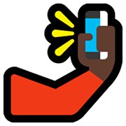 🤳🏿 Emoji Selfi: Tono De Piel Oscuro en Microsoft Windows 10 May 2019 Update.