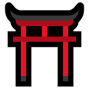 Emoji ⛩️ Santuario Shintoista su Microsoft Windows 10 May 2019 Update.