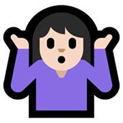 🤷🏻 Emoji Pessoa Dando De Ombros: Pele Clara na Microsoft Windows 10 May 2019 Update.