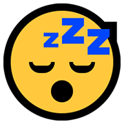 Emoji 😴 Faccina Che Dorme su Microsoft Windows 10 May 2019 Update.