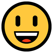 😃 Emoji grinsendes Gesicht mit großen Augen Microsoft Windows 10 May 2019 Update.